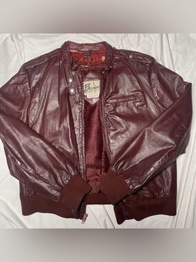 80s Vintage Berman’s Burgundy Men’s Members Only Style Jacket